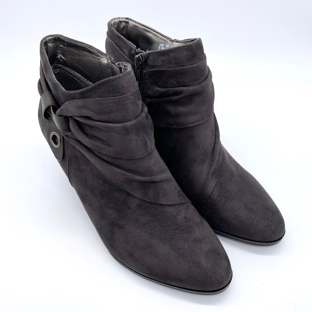 Naturalizer Graham Suede Dark Grey Ankle Booties 9.5 - Picture 3 of 10